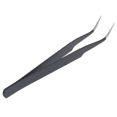 ZHIQISHI Tweezer Set.1PC Micro Stainless Steel Point Curved Straight Tweezer Set.Fine Tip Precision Tweezer Set.Set (Size : Sharp Point)