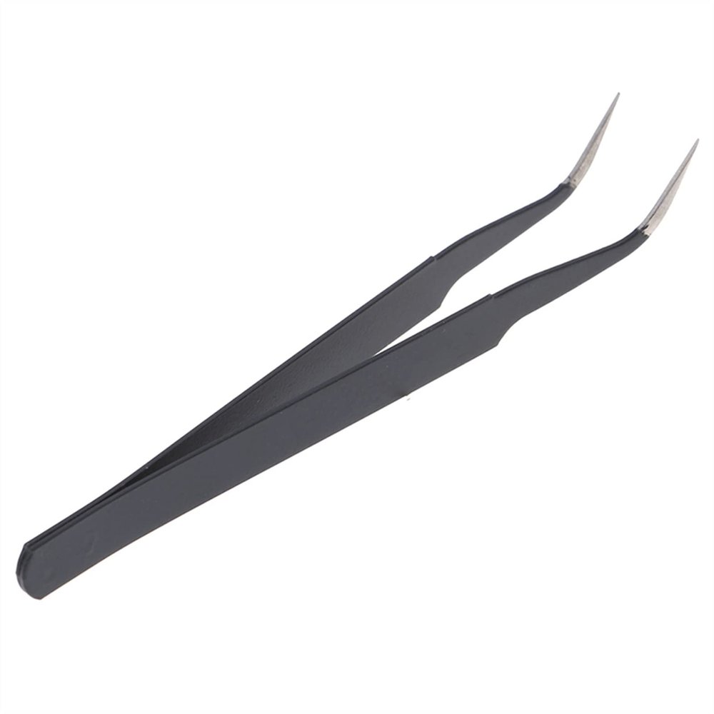 ZHIQISHI Tweezer Set.1PC Micro Stainless Steel Point Curved Straight Tweezer Set.Fine Tip Precision Tweezer Set.Set (Size : Sharp Point)