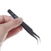 ZHIQISHI Tweezer Set.1PC Micro Stainless Steel Point Curved Straight Tweezer Set.Fine Tip Precision Tweezer Set.Set (Size : Sharp Point) view 2