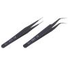 ZHIQISHI Tweezer Set.1PC Micro Stainless Steel Point Curved Straight Tweezer Set.Fine Tip Precision Tweezer Set.Set (Size : Sharp Point) view 4