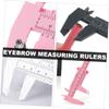 Outanaya 6pcs Eyebrow Measure Rulers Portable Calipers for Accurate Eyebrow Shaping and Mapping High-strength Materials White Colors for Professional and Home Use view 4