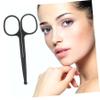 FOMIYES 2pcs Stainless Steel Grooming Scissors Portable Round Tip Beard Eyebrow and Nose Hair Scissors for Men and Women Compact Beauty Tools for Safe Trimming view 2