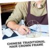 AOKWAWALIY Crown Skeleton Headband Headdress DIY Accessory Chinese Traditional Frame Hair Crown Making Accessory Headwear DIY Accessory Gold Headpiece Hanfu Headwear Hair Frame Metal Golden view 2