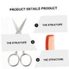 NOLITOY Stainless Steel Eyebrow Scissors for Men Grooming Includes Comb Trimmer Storage Bag view 3