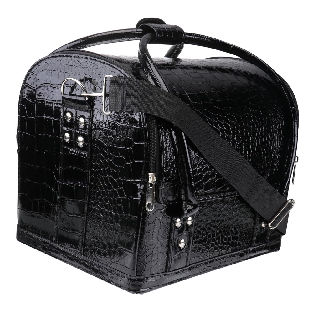Baluue Cosmetic Case Makeup Box Handle Removable Shoulder Strap Large Capacity Travel Toiletry Bag