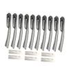 Ipetboom Foldable Eyebrow Razor Set 10pcs with Stainless Steel Blades Makeup Tool for Travel view 1