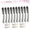Ipetboom Foldable Eyebrow Razor Set 10pcs with Stainless Steel Blades Makeup Tool for Travel view 4