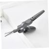Didiseaon 4pcs Nose Hair Scissor and Eyebrow Trimmer Facial Grooming Scissors Rounded Tips for Safe Use for Trimming Nose Eyebrows and Beards Stylish Gray Design view 3