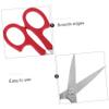 MERRYHAPY 2pcs Stainless Steel Eyebrow Scissors Red Multifunction Grooming Tool for Precision Eyebrow and Beard Trimming for Facial Hair and Eyelash Care view 3