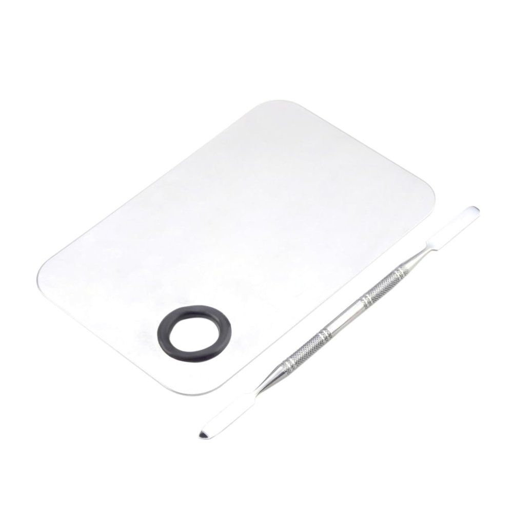 Beatifufu Stainless Steel Makeup Palette Spatula Tool for Cosmetic Mixing and Nail Art Easy to Use Design