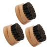 Ipetboom 3pcs Natural Boar Bristle Beard Brush for Men Ergonomic Wooden Design for Grooming and Care for Beard Maintenance and Travel view 1