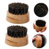 Ipetboom 3pcs Natural Boar Bristle Beard Brush for Men Ergonomic Wooden Design for Grooming and Care for Beard Maintenance and Travel view 2