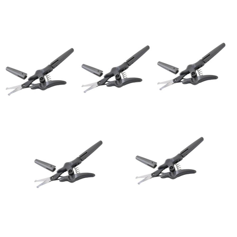 Didiseaon 5pcs Ergonomic Handle Grooming Scissors Nose Hair Scissor Eyebrow Trimmer Mustache Scissors for Women