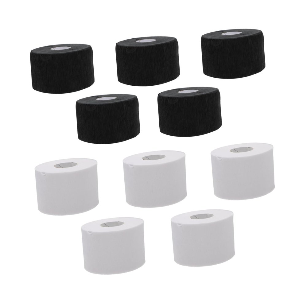 NOLITOY 10rolls Professional Barber Neck Strips Hair Cutting Collar Paper Skin-friendly Disposable Neck Covering Paper