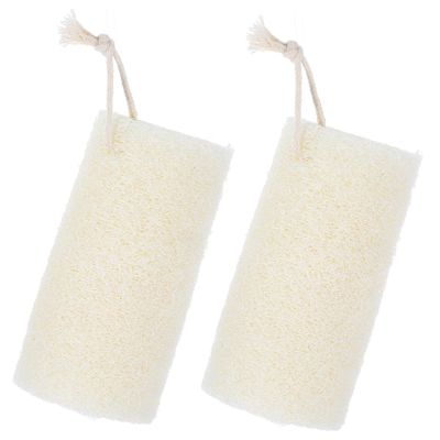 FOMIYES 2pcs Natural Loofah Bath Sponge Exfoliating Shower Scrubber for Body Soft Thick Design for Deep Cleaning Skin Pores Loofah for Household Use