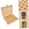 Baluue 72holes Slots Wooden Essential Oil Storage Box Portable Organizer for Travel Lightweight Design Handmade Pine Craftsmanship Essential Oil Bottle Holder for Easy Access and Display view 3