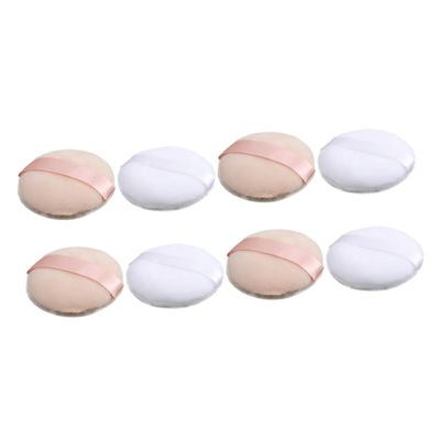 Baluue 8pcs Soft Loose Powder Puff Round Makeup Applicators for Smooth Application for Home and Salon Use Skin-friendly Material for Loose Powder Makeup