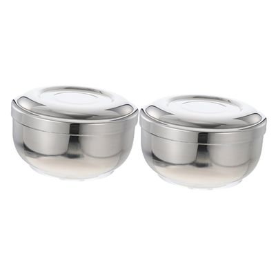 Ipetboom 2pcs Stainless Steel Shaving Bowl Lid for Men Container for Home and Salon Use Practical Shaving Soap Holder Capacity Design for