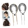 Beatifufu 4pcs Rhinestone Tassel Hair Bun Holders Banana Clips for Elegant Updos Stylish Headdress for Women and Girls for Quick Hairstyles and Special Occasions view 2
