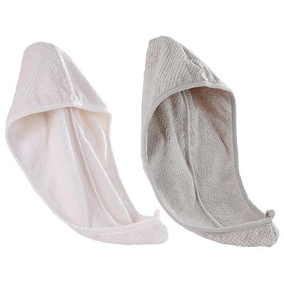 Beatifufu 2pcs Microfiber Hair Drying Cap Towels Super Absorbent Quick Dry Hair Hats Random Colors