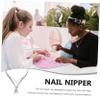 Beatifufu Stainless Steel Cuticle Nipper for Manicure and Pedicure Ergonomic Design Easy to Use Long Jaw Nail Clippers for Thick Toenails and Fingernails Resistant and Silver view 4
