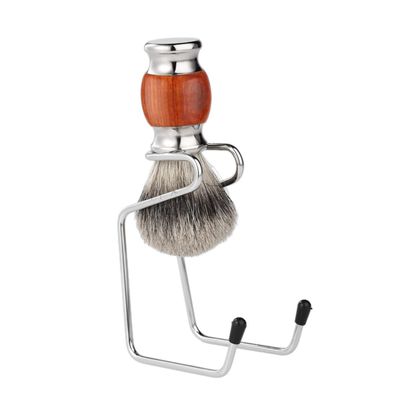 Beatifufu Stainless Steel Brush Stand Holder Set Razor Stand Suction Cup Safety Straight Razor Kit