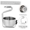Beatifufu Stainless Steel Brush Stand Holder Set Razor Stand Suction Cup Safety Straight Razor Kit view 2