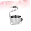 Beatifufu Stainless Steel Brush Stand Holder Set Razor Stand Suction Cup Safety Straight Razor Kit view 4