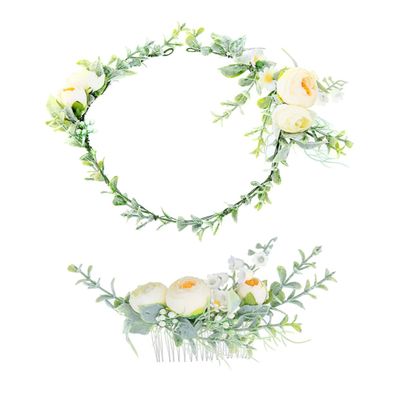 Beatifufu Bridal Hair Comb Accessories Vintage Floral Hairpiece for Bride Bridesmaid Flower Girl Random Two Patterns for Weddings Engagements Special Occasions
