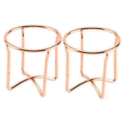 Baluue 2pcs Rose Gold Cross Shape Makeup Sponge Rack Elegant Puff Drying Holder for Beauty Sponges Stylish Cosmetic Display Stand for Bedroom Decor and Organization