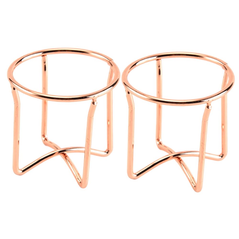 Baluue 2pcs Rose Gold Cross Shape Makeup Sponge Rack Elegant Puff Drying Holder for Beauty Sponges Stylish Cosmetic Display Stand for Bedroom Decor and Organization