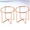 Baluue 2pcs Rose Gold Cross Shape Makeup Sponge Rack Elegant Puff Drying Holder for Beauty Sponges Stylish Cosmetic Display Stand for Bedroom Decor and Organization view 2