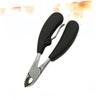 HAPINARY 2pcs Toenail Clippers Curved Blades Non-Slip Handle Nail Tech Supplies for Thick Ingrown Nails view 4
