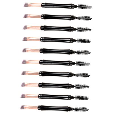 OSOLADY 10pcs Dual Tip Brushes Cover Portable Brow and Eyelash Brushes for Precise Makeup Application for Makeup and Professionals