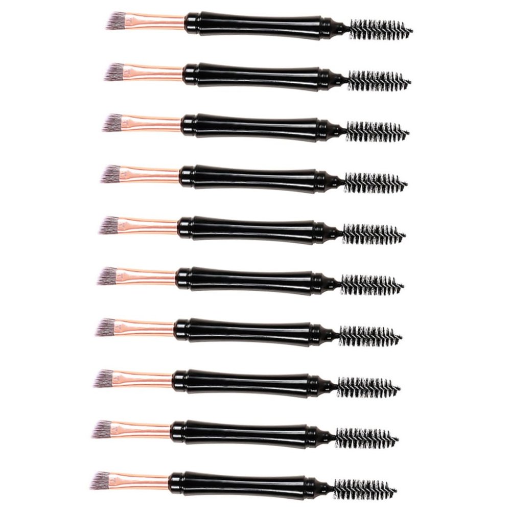 OSOLADY 10pcs Dual Tip Brushes Cover Portable Brow and Eyelash Brushes for Precise Makeup Application for Makeup and Professionals