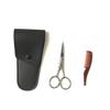 OSOLADY Beard and Mustache Grooming Kit Eyebrow Trimmer Scissors with Comb Stainless Steel Shear Cutter for Men view 2