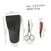 OSOLADY Beard and Mustache Grooming Kit Eyebrow Trimmer Scissors with Comb Stainless Steel Shear Cutter for Men view 3