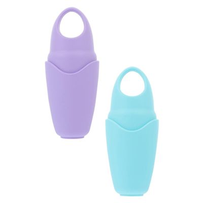 MERRYHAPY 2pcs Facial Mold Roller for Eye and Face Care Reusable Silicone Massage Tool for Swelling Relief and Skin Purple Blue