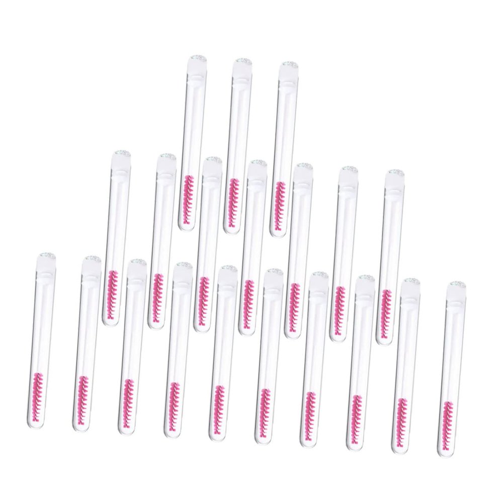 IWOWHERO 20pcs Empty Mascara Tubes with Eyelash Brush Reusable Lash Extension Containers for Makeup Artists and Beginners for Eye Makeup Application and Brush Replacement