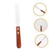 Didiseaon Stainless Steel Wooden Handle Hair Removal Wax Applicator Spatula Non Stick Portable for Home Salon view 2