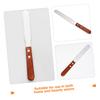 Didiseaon Stainless Steel Wooden Handle Hair Removal Wax Applicator Spatula Non Stick Portable for Home Salon view 3