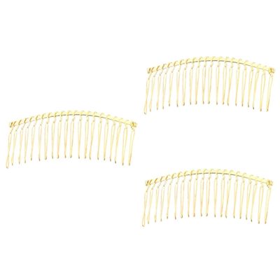 Beatifufu 9pcs Teeth Metal Hair Comb Golden Wedding Hair Accessories for Women and Girls for Special Occasions for Updos and Styling