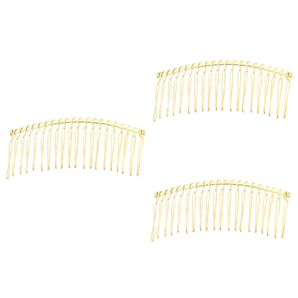 Beatifufu 9pcs Teeth Metal Hair Comb Golden Wedding Hair Accessories for Women and Girls for Special Occasions for Updos and Styling