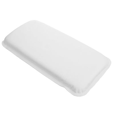 Baluue 1pc Sponge Bath Pillow for Bathtub Neck Support Cushion Suction Cups Ergonomic Design for Comfort and Relaxation Fits Bathtubs White