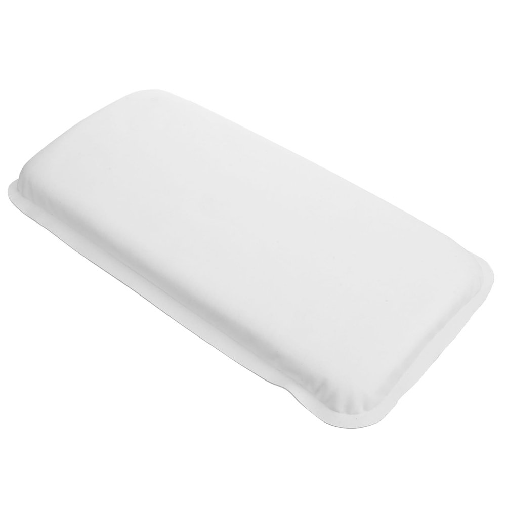 Baluue 1pc Sponge Bath Pillow for Bathtub Neck Support Cushion Suction Cups Ergonomic Design for Comfort and Relaxation Fits Bathtubs White