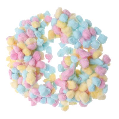Beatifufu Cotton Balls for Face Newborn-Friendly Soft Absorbent Multi-Purpose for Cleaning Makeup Crafts Pink Yellow Blue