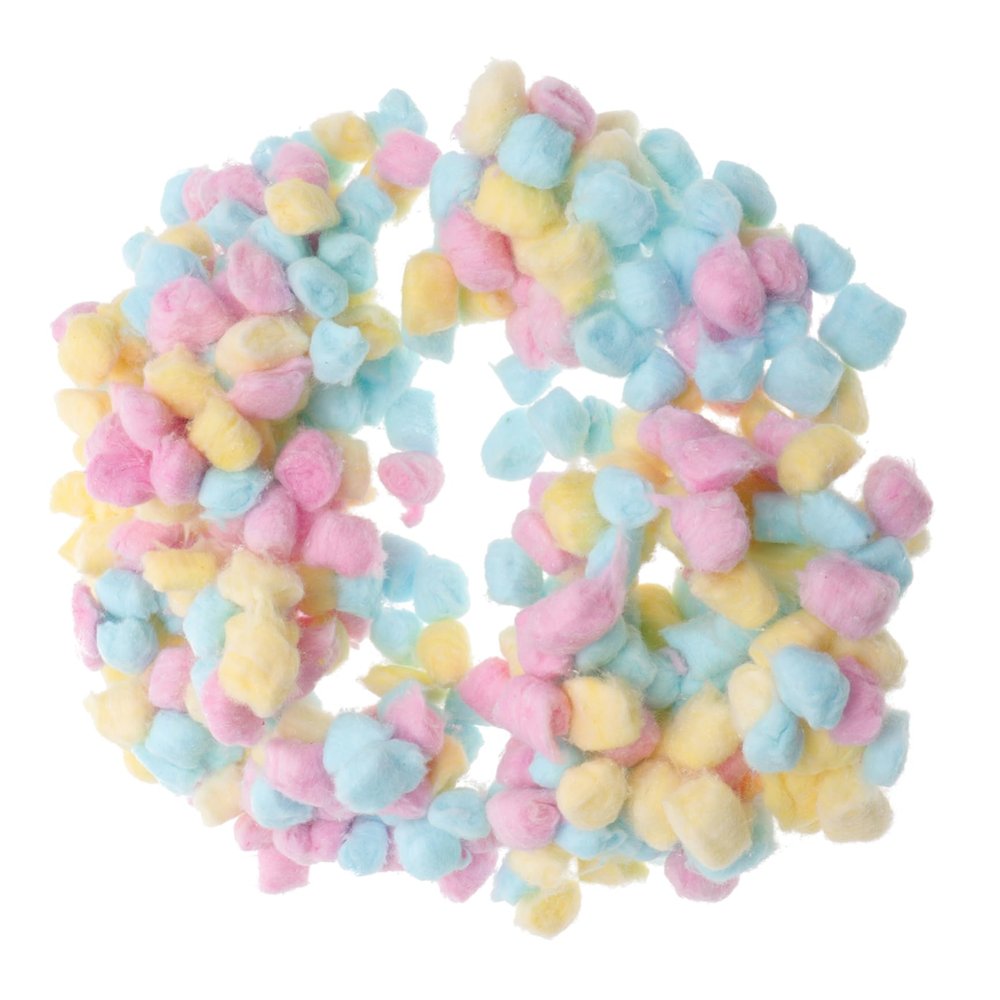 Beatifufu Cotton Balls for Face Newborn-Friendly Soft Absorbent Multi-Purpose for Cleaning Makeup Crafts Pink Yellow Blue