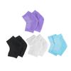 Beatifufu 4pairs Moisturizing Gel Heel Socks for Dry Cracked Feet Reusable Breathable Heel Protectors in White Black Comfortable Foot Treatment Sleeves view 1