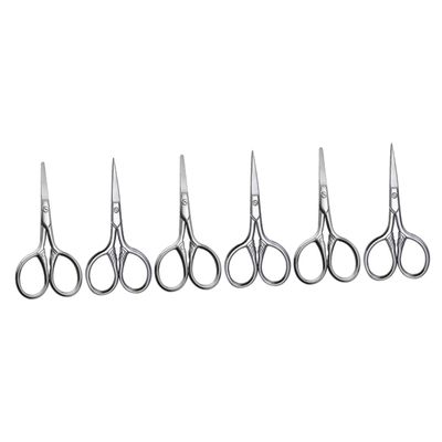 FOMIYES 6pcs Ergonomic Eyebrow Scissors Precision Trimmer for Women Small Beauty Scissors