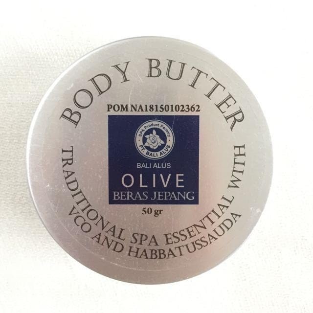 Bali Alus Body Butter Olive Beras Jepang Traditional SPA Essential with VCO & Habbatussauda, 50 gram